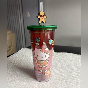 Sanrio Hello Kitty Christmas 2024 Gingerbread Plastic Tumbler